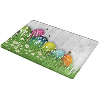 Ostern Fussmatten FußMatte, Dekorative Fußmatte Badezimmerteppich, Feuchtigkeitsaufnahme Türmatte Fußabtreter Fußmatte, Willkommensmatte Ostern für Ostern Party Hochzeit Dekoration (C, One Size)