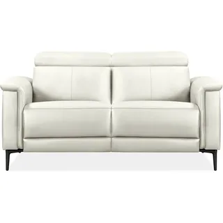 OTTO home 2-Sitzer LUND, 160 cm, mit Relaxfunktion und Kopfteilverstellung, manuell od. elektrisch (m.USB-C), Echtleder, Kunstleder, Webstoff weiß