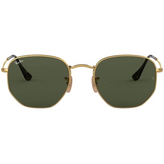 Ray Ban Hexagonal Flat Lenses RB3548N 001 51-21 gold/green classic