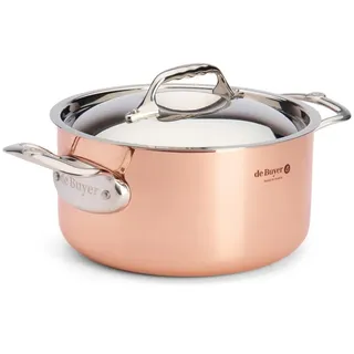 de Buyer - Kochtopf aus Kupfer mit Deckel PRIMA MATERA - 24 cm - 6242.24