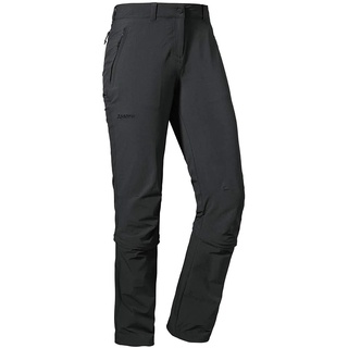 Schöffel Damen Pants Engadin1 Zip Off, elastische Damen Hose mit Zip-Off Funktion, kühlende und schnell trocknende Outdoor Hose für Frauen, asphalt, 36