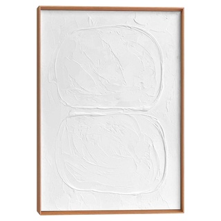 Reinders! Gerahmtes Bild CRAFTED ART, Braun - Weiß - 50 x 70 cm - mit Gipsstruktur - Organics
