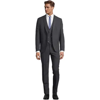 Steffen Klein Herren Anzug - Dreiteiler - Slim Fit - Business Anzug mit Weste - Elastischer Komfort - 56