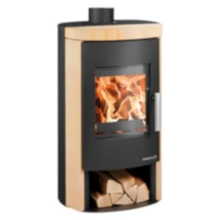 Haas + Sohn Bali easy 296.17-ST Stahl Schwarz/Abdeckplatte Woodstone