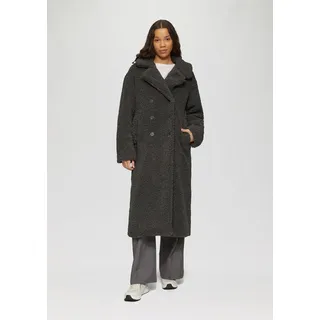 QS Wintermantel Outdoor-Mantel Teddymantel im Loose Fit grau L (40)
