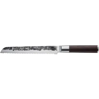 Zassenhaus Brotmesser KYOTO 20 cm Wenge, handgeschmiedete Klinge aus japanischem Klingenstahl 440C, 60 HRC Härtegrad, 15° Schleifwinkel, Wenge-Holzgriff, inklusive attraktiver Holzbox