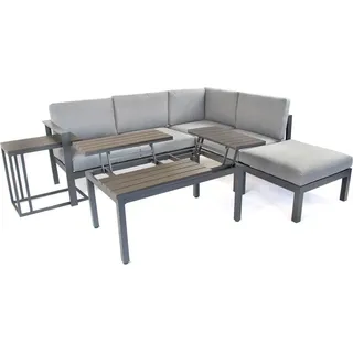Gartenlounge Braga hellgrau - Silber