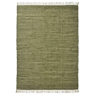Ib Laursen Läufer Ib Laursen - Teppich Flickenteppich Läufer 170x200cm Oliven Grün grün