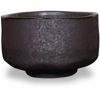 Japanische Handgefertigte Matcha Tee Schale Silber, Grüner Tee Tasse Zeremonie, Authentische Mino Ware Keramik, Gin Kessho Keramik Chawan