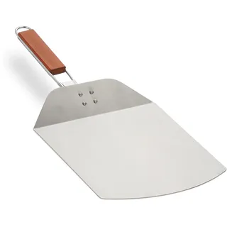 Relaxdays Pizzaschieber 24 x 25,5 cm Edelstahl braun/silber