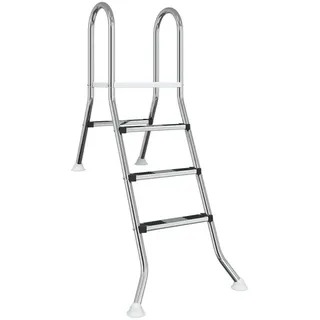 vidaXL Poolleiter Edelstahl 172 x 106 cm