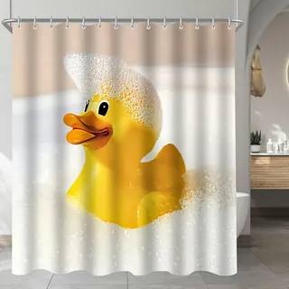 Duschvorhang, Gelb, Textil, 160x160 cm, Badtextilien, Duschvorhänge
