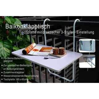 Spetebo Balkontisch 60 x 40 cm klappbar