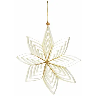 Advents Papier Stern weiß - 3 Größen - Weihnachten Winter Fenster Deko 3D Hänger