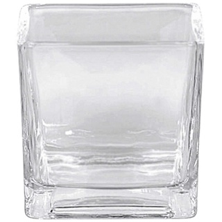 Sandra Rich RF 75-75 'Cube' Vase / Windlicht Glas Würfel, eckig, 8 x 8 x 8 cm, klar, 1 Stück