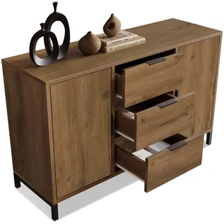 Modfu Kommode, Nussbaum, Holzwerkstoff, 120x76x40 cm, Wohnzimmer, Kommoden & Sideboards, Kommoden