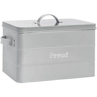 Harbour Housewares Vintage Metall Küchenbrotbehälter - Grau