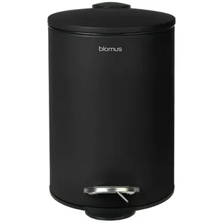 blomus Mülleimer -TUBO- Treteimer: Smart-Close-System, hochwertig und stilvoll, 3 Liter, Hochwertig, Pulverbeschichtet, Kompakt, Smart-Close, Inneneimer schwarz