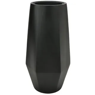 Flingora Bodenvase Nelson, mit Einsatz - Fiberglas - Indoor & Outdoor - Samtschwarz - Höhe 75 cm schwarz 40 cm x 75 cm x 36 cm
