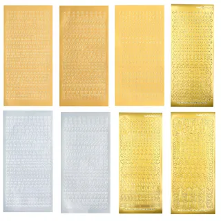 QGK 8 Blatt Wachsbuchstaben für Kerzen, für Taufkerze Selber Machen Set Buchstaben Zahlen, Kommunionkerze Bastelset, Aufkleber Wachsplatten kerzentattoos kommunion (Gold, Silber)