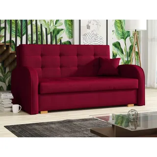 Mirjan24 Schlafcouch 3-Sitzer Rot