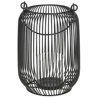 Cepewa Laterne oval Metall schwarz