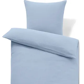 Tchibo - Musselin-Bettwäsche - hellblau