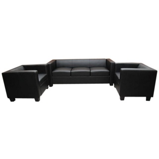 MCW Wohnlandschaft Lille-3-1-1-L, Set, Bequeme Sitzpolsterung, bestehend aus einem 3er Sofa und 2x Sessel, Kunststofffüße schwarz