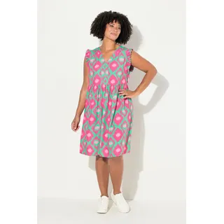 Angel Of Style by Happy Size Angel of Style Damen große Größen Übergrößen Plus Size Kleid, Alloverdruck, V-Ausschnitt, ärmellos pink 46 831359803-46 - 46