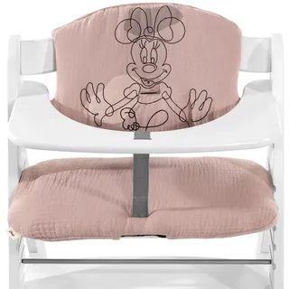 hauck Highchair Pad Select, Disney Minnie Mouse Rose - Hochstuhl Sitzkissen Kompatibel mit Alpha+, Beta+, Arketa Holzhochstuhl, 6-36 Monate, Anti-Rutsch, Doppelte Polsterung, Einfache Befestigung