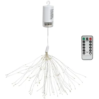 LED Kupferdraht Lichterkette mit Fernbedienung, 8 Modi Feuerwerk Lichter für Hochzeit, Weihnachten, Party und Gartendekoration - Farbenprächtige Hängeleuchten für Patio und Garten