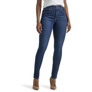 Lee Damen Petite Ultra Lux Comfort with Flex Motion High Rise Skinny Jeans, Deepest Dark, 50 Zierlich - 46 Petite