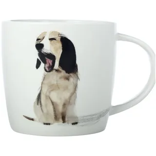 Maxwell & Williams DX1061 Kaffee-Tasse 400 ml – Serie Best Furry Friends – Porzellan mit gähnendem Hund – in Geschenkbox