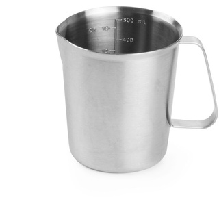 HENDI Messbecher, Schwere Ausführung, 0,5L, ø90x(H)110mm, Edelstahl