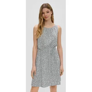 QS Minikleid Kleid Ärmelloses Kleid mit Cut-out grau