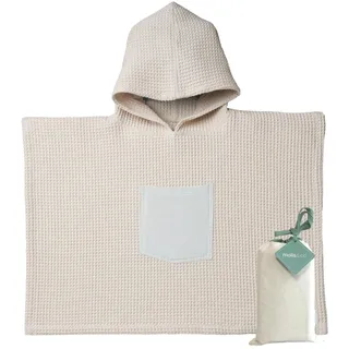 molis&co. Badeponcho für Kinder von 5-6 Jahren. Zinnia. Kapuzen-Strandtuch. Leichter und kompakter Bademantel für Kinder. (OEKO-TEX 100).