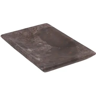Marmor Seifenschale, Zen Schale für den Waschtisch, elegant, grau | Handgefertigte Schale aus Marmor, vielseitig einsetzbar, natürliche Maserung, ideal für Holz- und Steinwaschtische.