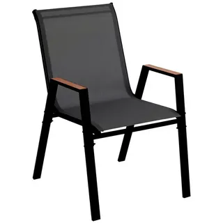 Costway FANTASK Gartenstuhl 56 x 70 x 84 cm schwarz 2 St.