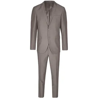 Anzug STEFFENKLEIN "SteffenKlein Anzug", Herren, Gr. 106, N + S Gr, braun (taupe melange), Obermaterial: 65% Polyester PES. 35% Viskose CV. Futter: 100% Polyester PES. 100% Polyester PES., uni, slim fit, Anzüge, Slim Fit