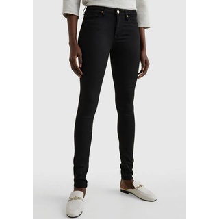 Tommy Hilfiger COMO SKINNY RW (TH FLEX COMO SKINNY RW), mit Tommy Hilfiger Logo-Badge, schwarz