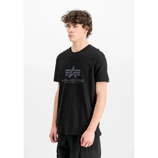 Alpha Industries Basic Rainbow Reflective Kurzarm-T-Shirt Black M