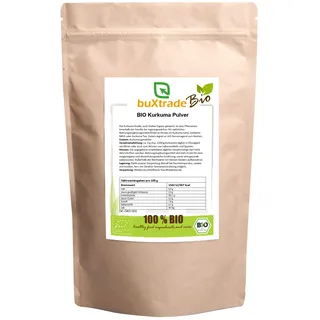 1 kg | BIO Kurkuma Pulver | Nahrungsergänzungsmittel | Pulver | Curcuma | Goldene Milch | Gelber Ingwer | Buxtrade