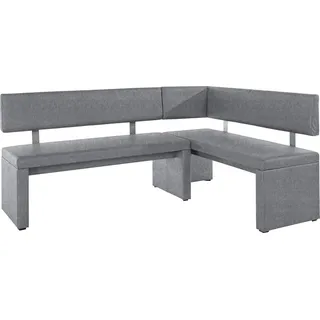 OTTO home Eckbank OTTO HOME "Charissa", grau (grau (fantasy 8202)), B:210cm H:90cm T:140cm, Holzwerkstoff, Massivholz, Sitzbänke, Eckbank, in 3 Größen, verschiedene Qualitäten