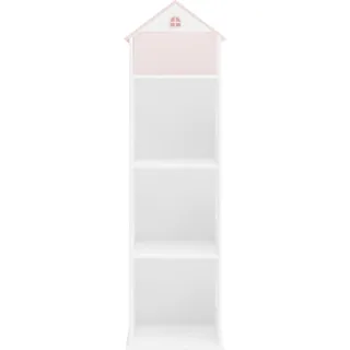 [en.casa] Kinderregal Vipsali 140 x 40 x 35 cm MDF weiß rosa