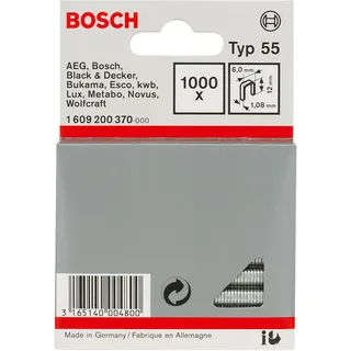 Bosch Schmalrückenklammer Typ 55 6 x 1,08 x 12 mm 1000 Stück