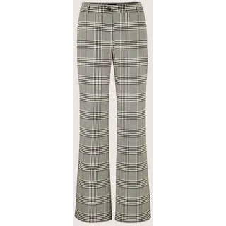 Palazzohose MADELEINE "Hose Weite Hose im Glencheck-Muster", Damen, Gr. 40, schwarz, wollweiß, Modern, weit, Hosen Palazzohose