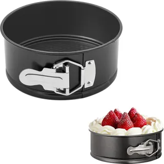 CTCEHL 6 Zoll Springform Rund,16 cm kuchenform,runde Backform mit Flachboden,Kuchen Springform,Kuchenbackform,Tortenbackform,Tarteform,für Kuchen,Pizza und Pfannkuchen