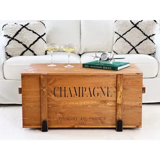 Truhe Couchtisch Holz massiv Wohnzimmertisch Truhentisch Kiste vintage shabby M