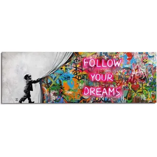 Deco-Panel REINDERS "Surprise Wall", bunt (farbe bild(er): mehrfarbig), B:156cm H:52cm T:2cm, Bilder, Kinderzimmer - Graffiti - Mehrfarbig - MDF - Kunst - 156x52 cm
