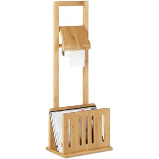 Relaxdays Toilettenpapierhalter braun, 1 St.